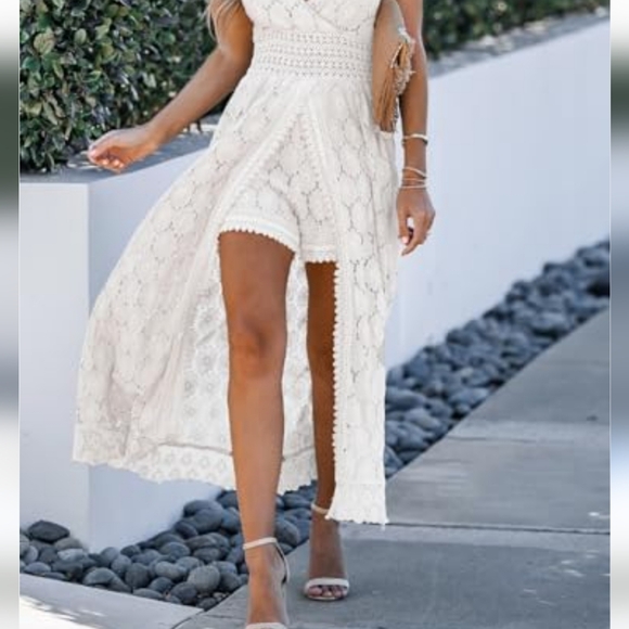 ♥️NWT Feminine Embroidery Jumpsui dress. XL - Picture 1 of 10